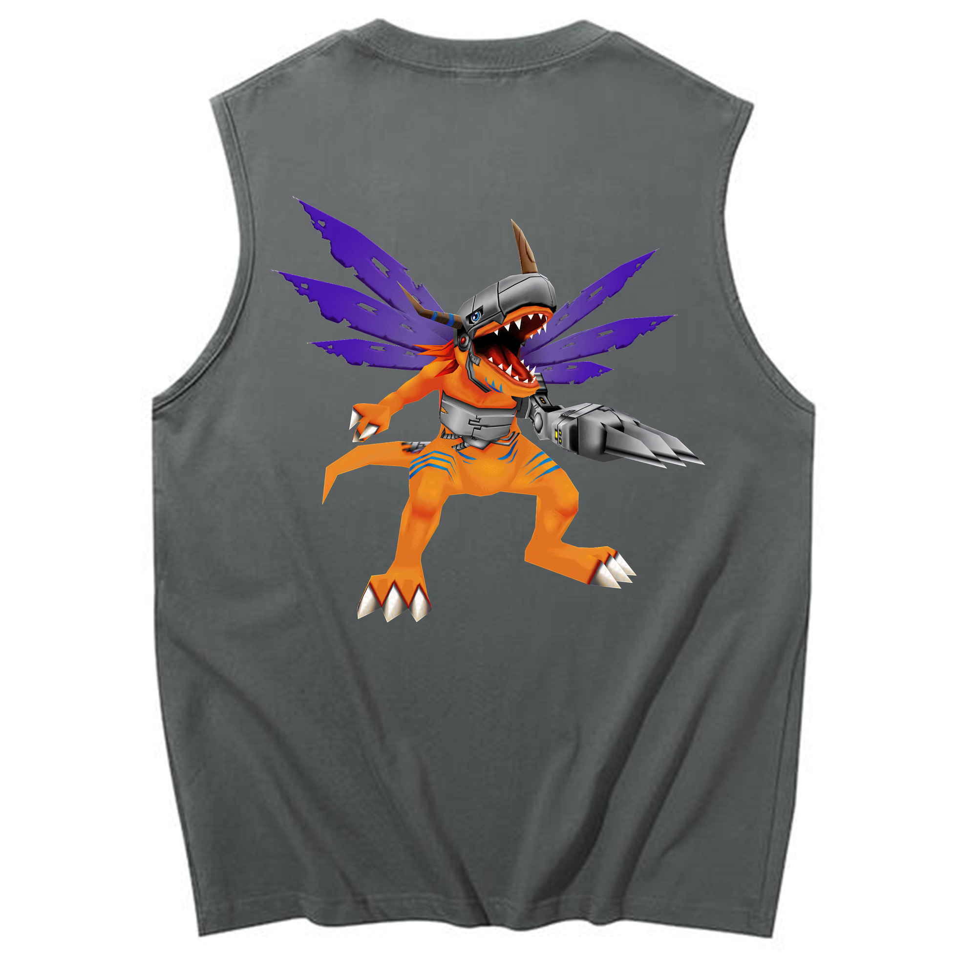 （画像用） Digimon デジタルモンスター/デジモン コットン100％タンクトップ（背面プリント）